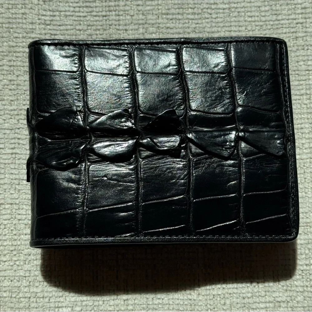 Bi-Fold Authentic Crocodile Leather Wallet 1C